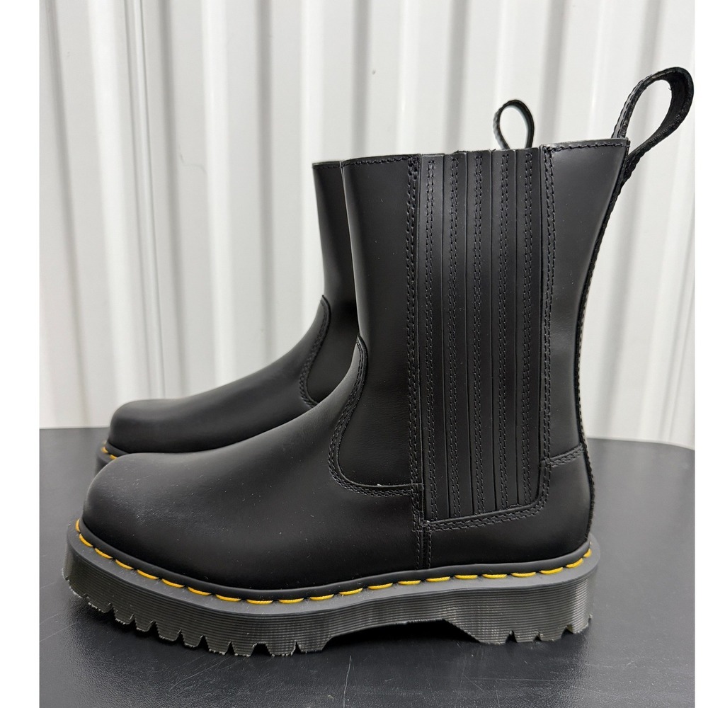 Dr. Martens Boots Womens 9 Amaayah Lo Black Square Toe Bex Platform EUC